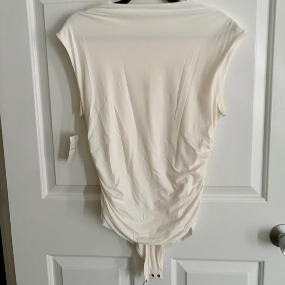 Abercrombie & Fitch Soft Matte Seamless Ruched Bodysuit NWT Size Large